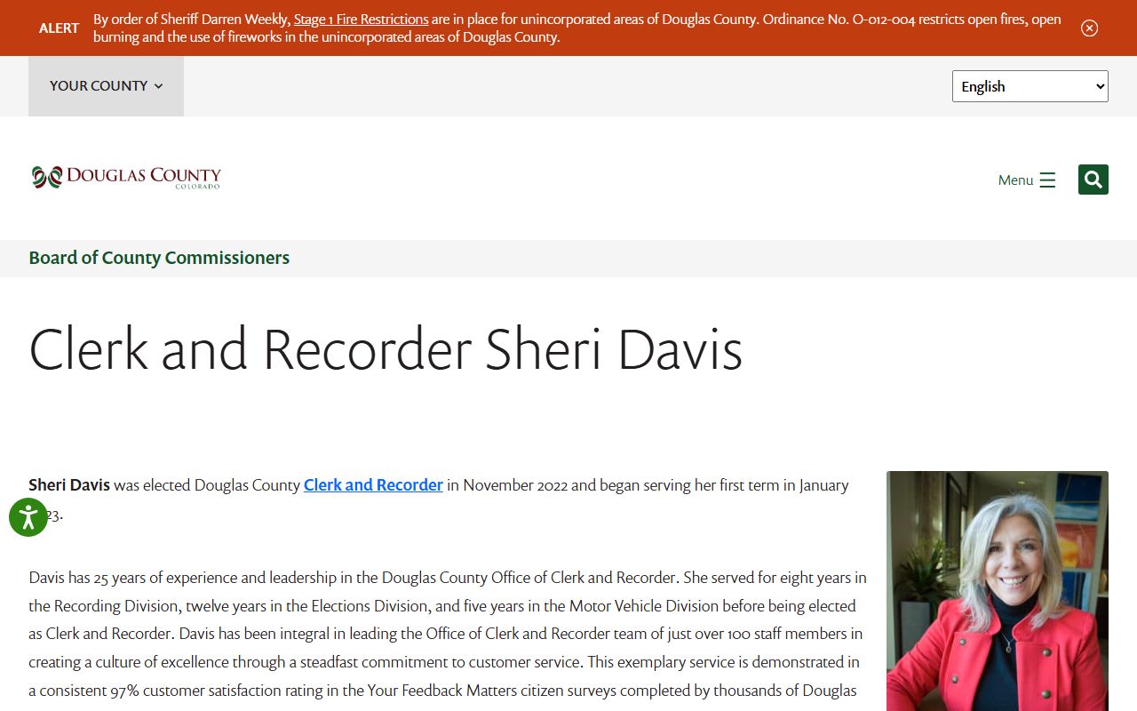 Douglas County Clerk and Recorder office website